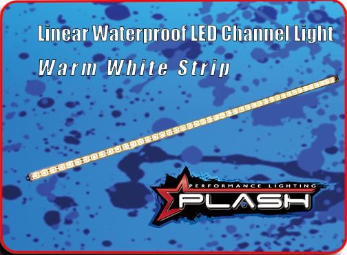 PLASHLIGHTS Linear Waterproof LED Channel Light - Warm White - 30" | RS-WW-30