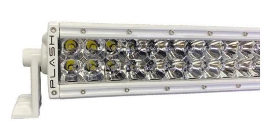 PLASHLIGHTS 30" XX-Series LED Light Bar - 5W - Curved - White Housing | XX-30-5W-WHT-R