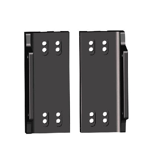 POWER-POLE MtoS Dual bkt 1" thick w/slots BLK (new) | PKD-MtoS-plt-BK