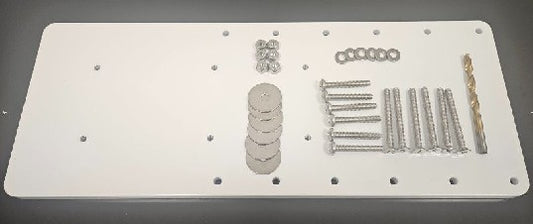 RHODAN Powder-Coated White Aluminum Extension Bracket 1/2" thick 7" x 18" | A00156