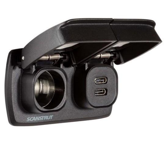 SCANSTRUT Flip Pro Multi - Dual USB-C with 12V  Power Socket  | SC-MULTI-F1