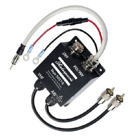 SHAKESPEARE Antenna Splitter for VHF Radio, AIS Receiver and AM/FM Stereo | 5257-S