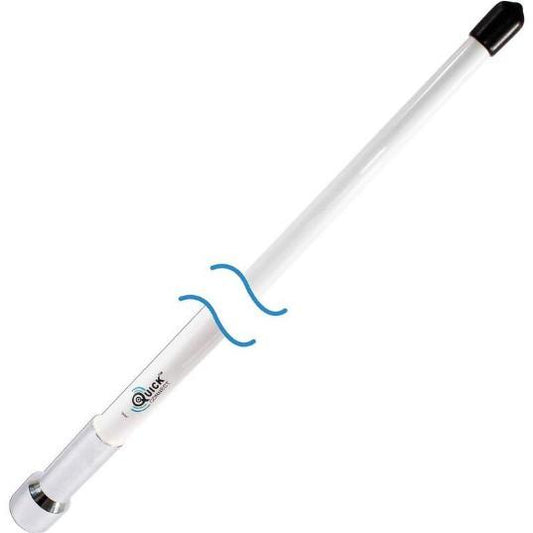 SHAKESPEARE 8T', 6dB QuickConnect VHF, w/ chrome ferrule (use QCM series mounts) | QC-8-T