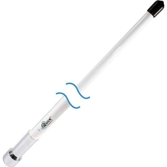SHAKESPEARE 8T', 6dB QuickConnect VHF, w/ chrome ferrule (use QCM series mounts) | QC-8-T