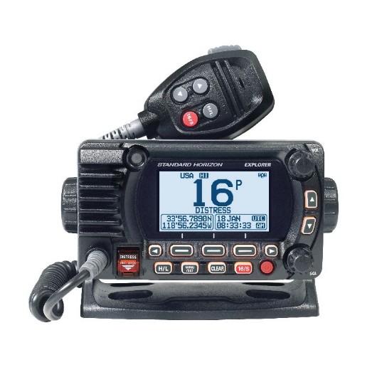 STANDARD HORIZON EXPLORER BLACK 25W Fixed Mount VHF/GPS radio RAM MIC Compatible with Dot Matrix LCD | GX1800GB